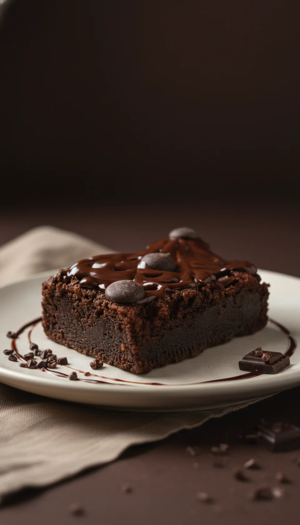 Coverture Dark Chocolate Classic Eggless Brownie