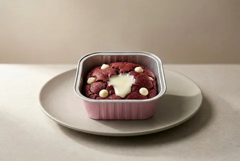 Eggless Red velvet scoop cookie
