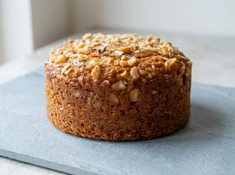 Eggless Carrot Walnut Cake